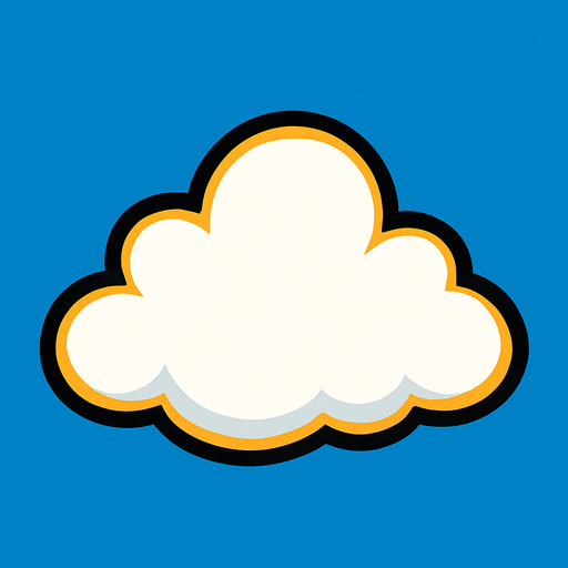 Cloud.
In-Game asset.  2d.  High contrast.  No shadows
