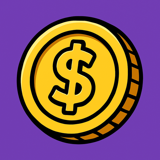Coin icon.
In-Game asset.  2d.  High contrast.  No shadows