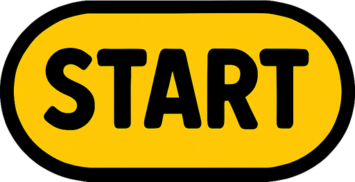 Boton de start.
In-Game asset.  2d.  High contrast.  No shadows