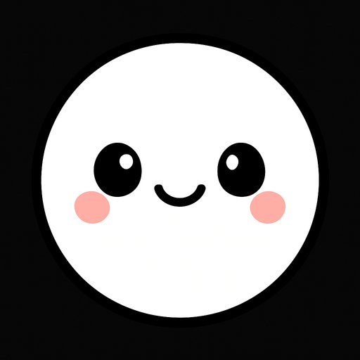 crea la imagen de una pelotita blanca simple kawai.
In-Game asset.  2d.  High contrast.  No shadows