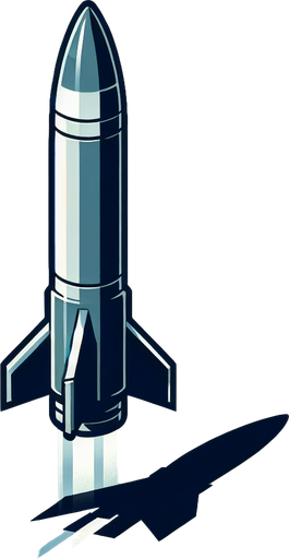 missile.
Single Game Texture.  In-Game asset.  2d.  Blank background.  High contrast.  No shadows