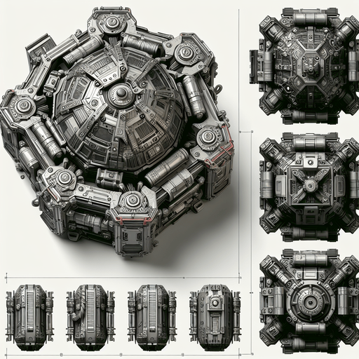 peice of a hi tech bomb.
Single Game Texture.  In-Game asset.  2d.  Blank background.  High contrast.  No shadows