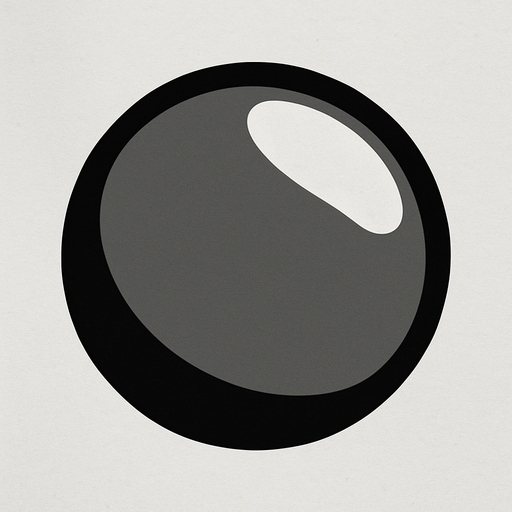 Grey ball.
In-Game asset.  2d.  High contrast.  No shadows