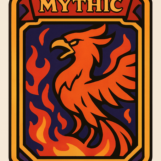 MYTHIC card.
In-Game asset.  2d.  High contrast.  No shadows