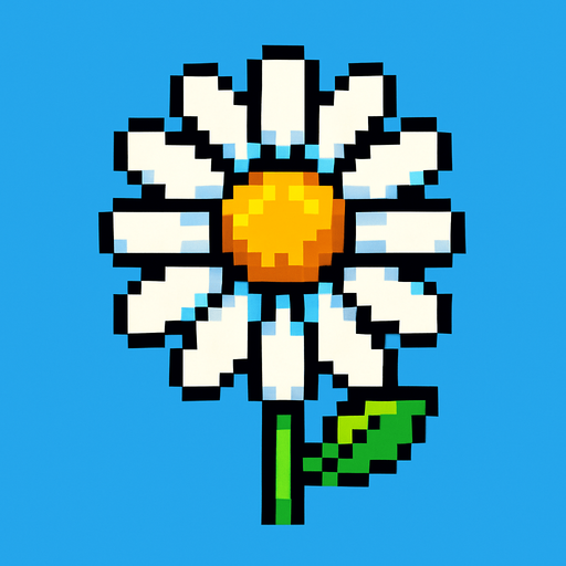 margarita de pixeles.
In-Game asset.  2d.  High contrast.  No shadows