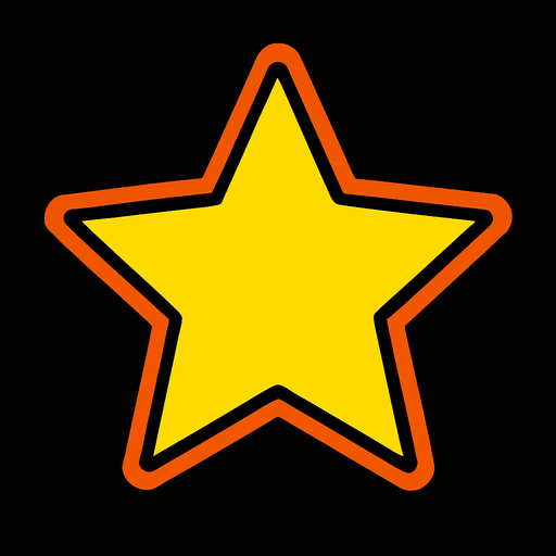 Star.
In-Game asset.  2d.  High contrast.  No shadows