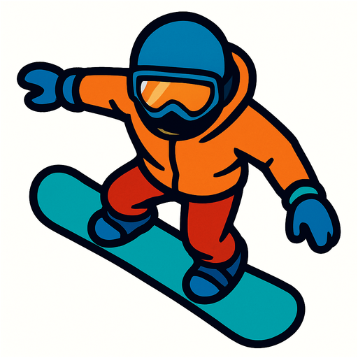 snowboarder seen from above.
In-Game asset.  2d.  High contrast.  No shadows