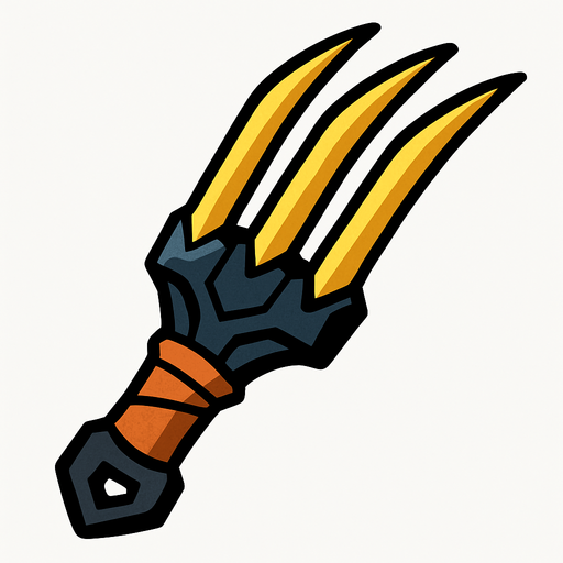 Pençe silah.
In-Game asset.  2d.  High contrast.  No shadows