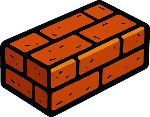 Brick.
In-Game asset.  2d.  High contrast.  No shadows