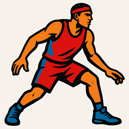 Basketbol oyuncusu yap ama elinde top olmasın.
In-Game asset.  2d.  High contrast.  No shadows