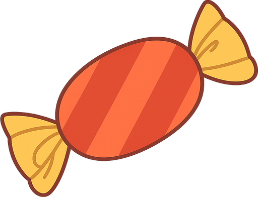candy. No background. Transparent background. Blank background. No shadows. 2d. In-Game asset. flat