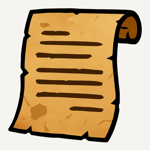 Paper.
In-Game asset.  2d.  High contrast.  No shadows