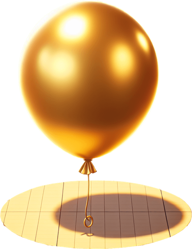 gold color baloon string hanging straigth view.
Single Game Texture.  In-Game asset.  2d.  Blank background.  High contrast.  No shadows