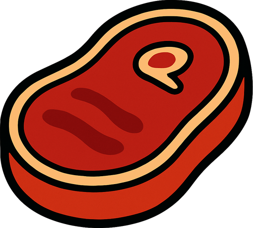 Viande.
In-Game asset.  2d.  High contrast.  No shadows