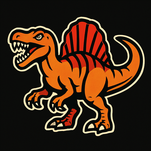 Spinosaurus.
In-Game asset.  2d.  High contrast.  No shadows