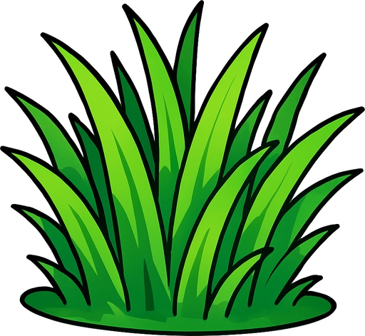 green grass 2d.
In-Game asset.  2d.  High contrast.  No shadows