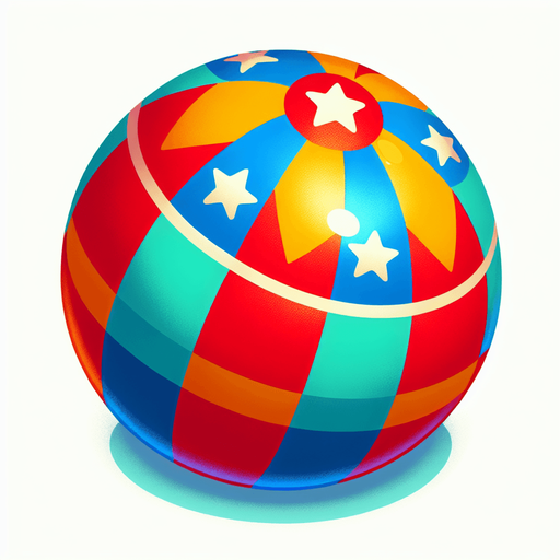 circus ball.
Single Game Texture.  In-Game asset.  2d.  Blank background.  High contrast.  No shadows