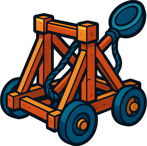 catapult.
In-Game asset.  2d.  High contrast.  No shadows