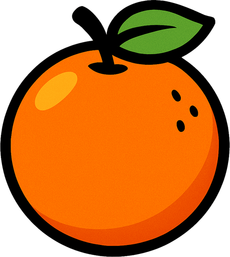 orange.
In-Game asset.  2d.  High contrast.  No shadows