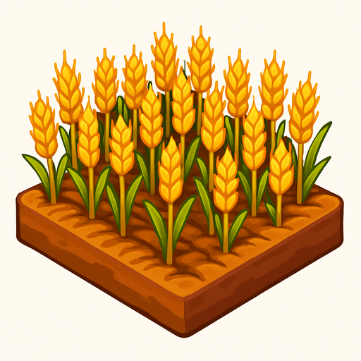 Una parcela de trigo.
In-Game asset.  No shadows