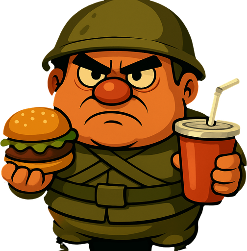 Elinde hamburger ve kola olsun