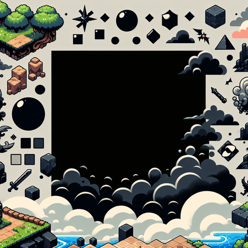 black background without anything Single Game Texture. In-Game asset. 2d. Blank background. High contrast. No shadows.