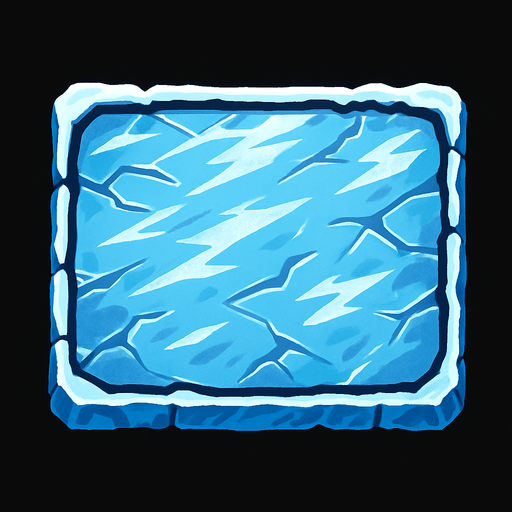 Icy surface.
In-Game asset.  2d.  High contrast.  No shadows