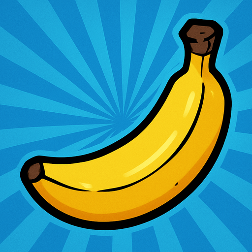 banana.
In-Game asset.  2d.  High contrast.  No shadows
