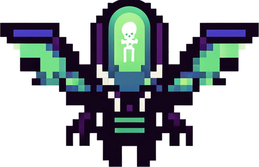 replace green areas for white color. make it bigger and scarier.