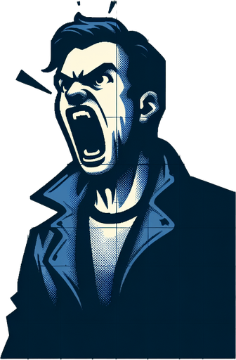 shouting person. Single Game Texture. In-Game asset. 2d. Blank background. High contrast. No shadows. Retro..
Single Game Texture. In-Game asset. 2d. Blank background. High contrast. No shadows.