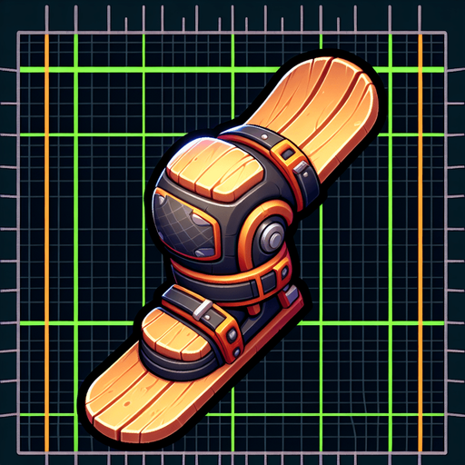 Knee board ski.
Single Game Texture.  In-Game asset.  2d.  Blank background.  High contrast.  No shadows