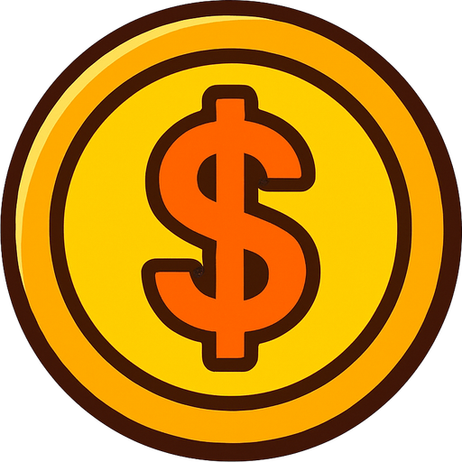Bonus coin.
In-Game asset.  2d.  High contrast.  No shadows