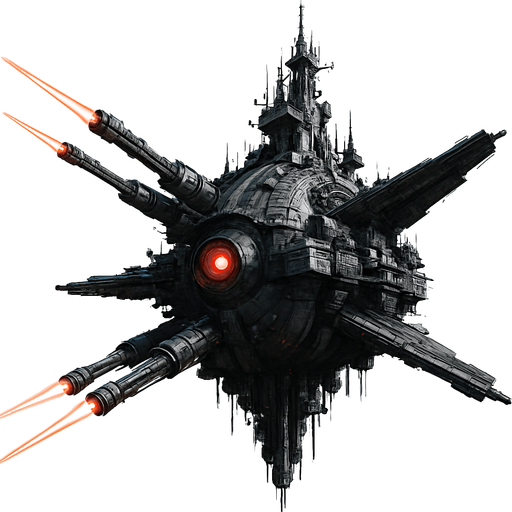 Uzay savaş istasyonu - Gerçekçi.
In-Game asset.  High contrast.  No shadows