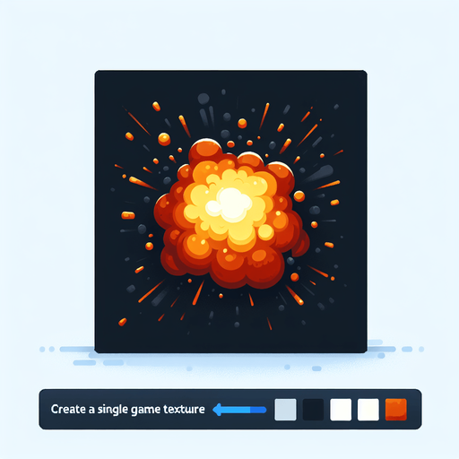 explosion.
Single Game Texture.  In-Game asset.  2d.  Blank background.  High contrast.  No shadows