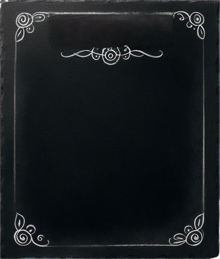 Word "ELIXIR" in chalk. SMALL AND CLOSE TO THE TOP.
