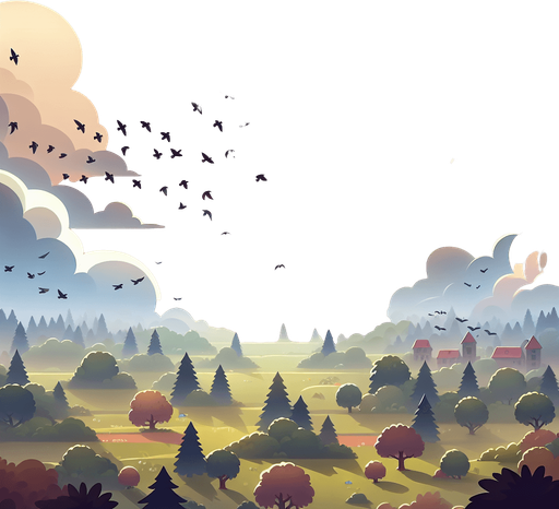 guzel 2d bir arka plan bulutlu havalar arkada ucan kuslar ve bu 2d olucak.
Single Game Texture.  In-Game asset.  2d.  Blank background.  High contrast.  No shadows. 2d