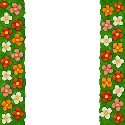 Agrega unas flores sobre los arbustos.