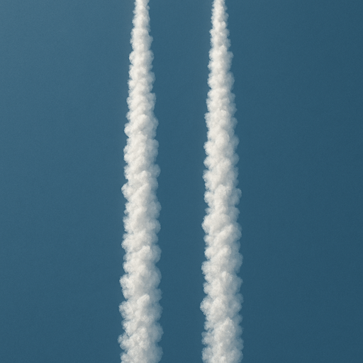 2 estelas realistas de avión vista desde arriba sin avión.
In-Game asset