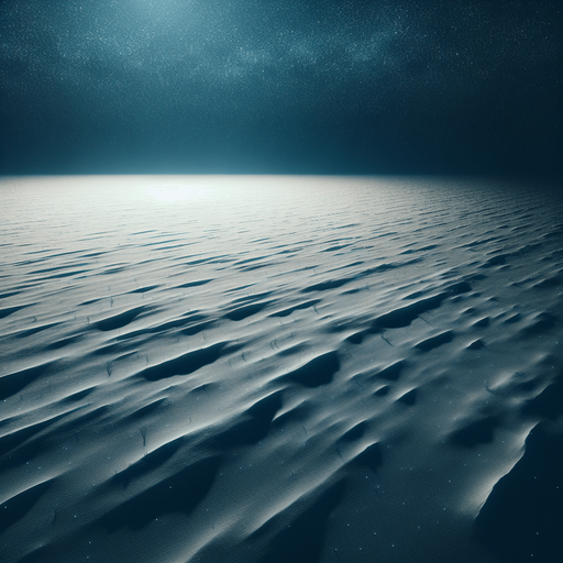 Snowy flat surface viewed from above at nighttime Single Game Texture. In-Game asset. 2d. Blank background. High contrast. No shadows.