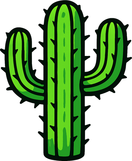 make a cactus.
In-Game asset.  High contrast.  No shadows