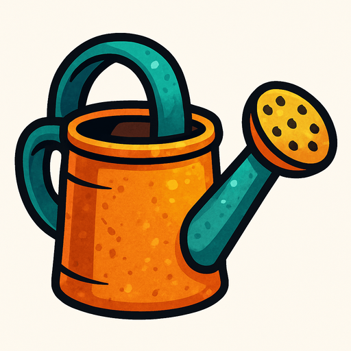 watering can. Single Game Texture. In-Game asset. 2d. Blank background. High contrast. No shadows.
In-Game asset.  2d.  High contrast.  No shadows