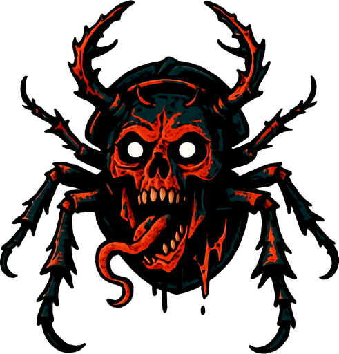 escarabajo de terror.
In-Game asset.  High contrast.  No shadows