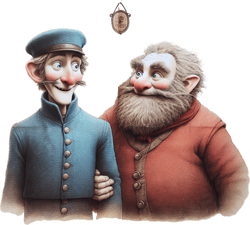 a pergament with Klaus and Jesper from the movie Klaus. There is the text: "A true selfless act always sparks another. -Klaus"