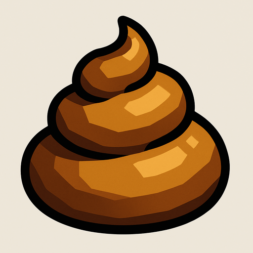 Poop.
In-Game asset.  High contrast.  No shadows