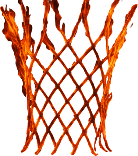 Make the net look like it's on fire