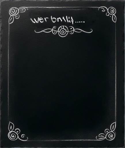 "RULES" handwritten in chalk