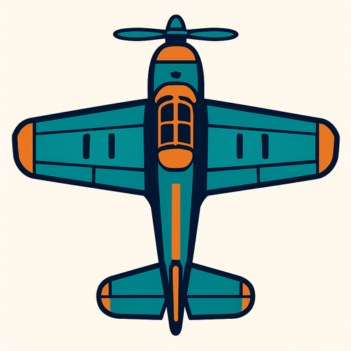 plane. from top side 

In-Game asset.  2d.  High contrast.  No shadows