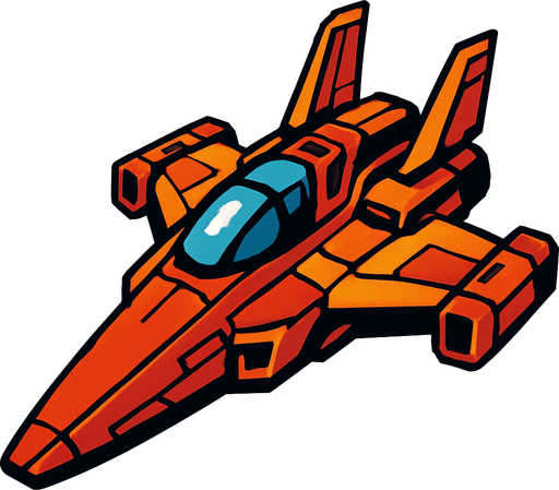 hero ship.
In-Game asset.  2d.  High contrast.  No shadows