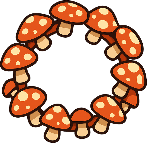 mushroomRing.
In-Game asset.  2d.  High contrast.  No shadows