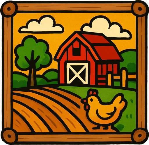 Tablero de granja.
In-Game asset.  2d.  High contrast